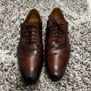 AUTHENTIC men’s GUCCI brown leather lace-up Oxford
